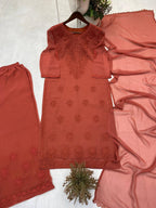 Embroidered Star Georgette palazzo suit set with dupatta - ETI-002 - product image 7
